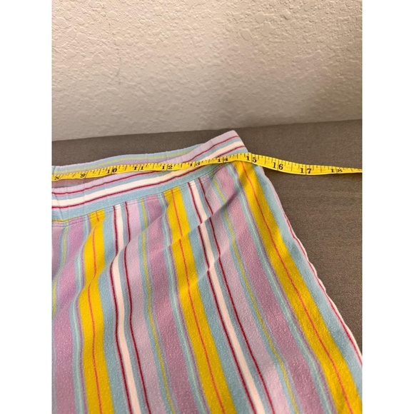 Relativity Multicolor Striped Pattern Drawstring Waist Straight Leg Casual Pants - Picture 7 of 11